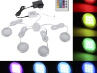 4 шт. RGB светодиодные светильники под шкафом