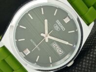 ЯПОНИЯ ВОССТАНОВЛЕННЫЕ МУЖСКИЕ ЧАСЫ SEIKO 5 6309A АВТОМАТИЧЕСКИЕ С ЗЕЛЕНЫМ ЦИФЕРБЛАТОМ a425753-2 R1028-a425753