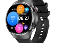 YurKem NFC Смарт-часы с беспроводной зарядкой AMOLED HD-экран Сердечного ритма Bluetooth-вызов Водонепроницаемый GPS Спортивный фитнес-трекер SmartWatch для Huawei чёрный