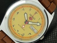 MENS REFURBISHED SEIKO 5 JAPAN AUTOMATIC 6309A YELLOW DIAL WATCH a425772-2 R1028-a425772