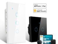 1 2 3 Gang Apple Homekit App Smart WIFI Светодиодный выключатель Siri Voice Пульт дистанционного управления Беспроводной сенсорный переключатель Работает с Homekit