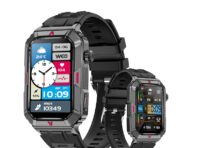 Rainbuvvy CF26 Спорт на открытом воздухе Смарт-часы Мужские HD Полный сенсорный экран Bluetooth Вызов Мониторинг сердечного ритма сна Трекер здоровья Silicone чёрный
