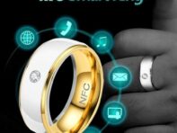 Носимое цифровое кольцо на палец из нержавеющей стали с NFC-кольцом для телефонов Android для мужчин