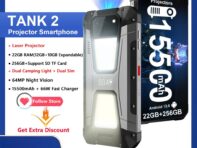 В наличии 8849 Tank 2 от Unihertz Projector Прочный смартфон 22 ГБ 256 ГБ Мобильный телефон 108MP G99 Ночное видение IP68 Мобильный телефон