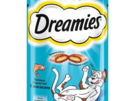 Лакомство DREAMIES Лакомые подушечки с лососем 60г
