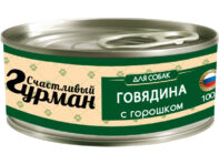 Корм для собак Счастливый Гурман Мясное ассорти с говядиной и горошком 100 г