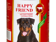 Корм для собак Happy Friend Для средних и крупных пород с говядиной и рубцом 750 г