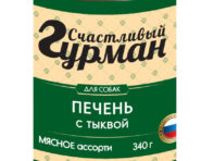 Корм для собак Счастливый Гурман Мясное ассорти с печенью и тыквой 340 г
