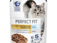 Корм для кошек Perfect Fit Для кошек с чувствительным пищеварением лосось в соусе 75 г