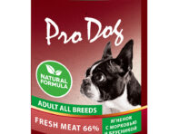 Корм для собак PRO DOG ягненок с морковью и брусникой 400 г