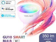 YLDP004-A GU10 Красочная умная светодиодная лампа W1 Приложение для синхронизации музыки с играми Приложение для голосового управления Рабочее приложение Google Assistant Alexa