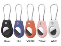 Совместимость с Apple AirTag Secure Holder с проводным кабелем Air Tag Lock Case Keychain Key Ring Key Chain Bagbage Tag чёрный