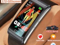 2024 PTT Heart Rate Smart Watch Women ECG+PPG Blood Pressure Watches Men Blood Acid Heart Rate Health Smart Bracelet Universal Silicone чёрный