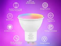 Светодиодная интеллектуальная лампочка GU10 с подключением ZigBee