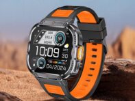 SACOSDING Новые всегда на дисплее часы для спорта на открытом воздухе компас SmartWatch 2024 Мужские свет фонарик 400 мАч Водонепроницаемые Bluetooth-часы для звонков чёрный