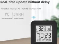 S09A Tuya WiFi 3 в 1 Инфракрасные пульты дистанционного управления Контроль температуры Обнаружение влажности Интеллектуальный S-сенсор чёрный