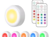 Tomshine DC5V 0.25W RGB LED Шкаф Свет Шайба Лампа 3 * AAA Питание от батареи Работает 6 упаковок