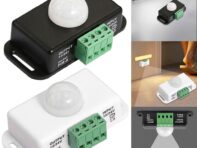 DC 12V 24V 6A Infrared PIR Motion Sensor Detector Switch Automatic Motion Sensor Detector Switch for LED Strip Light Lamp белый