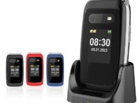 V202T 4G мобильный телефон с двумя экранами и большими кнопками