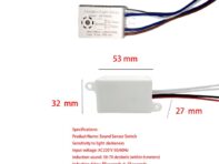 VnnZzo 220V Module Detector Auto On Off Intelligent Sound Voice Sensor Light Switch Use In Corridor Bath Warehouse Stair 220V бежевый