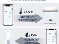 Датчик температуры и влажности Tuya WiFi с питанием от батареи. Приложение Smart Life для мониторинга умного дома. Работает с Alexa Google Home.