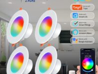 Wi-Fi Smart LED Downlight RGB с регулируемой яркостью Точечные светодиодные светильники Кухонный потолочный светильник Bluetooth 10 Вт 15 Вт с Alexa Google Home 5W&1 Piece