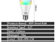 85-265 В E27 12 Вт 15 Вт 18 Вт Tuya WiFi Умные светодиодные лампочки Alexa Lamp Управление через приложение Smart Life Работает с Google Home Assistant 12w
