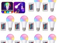 1/2/5/10 шт. RGB 220 В светодиодная лампа с дистанционным управлением E27 лампа с регулируемой яркостью для умной комнаты