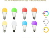 15W WiFi Smart Light Bulb E27 LED RGB Lamp Work with Alexa/Google Home 85-265V RGB+White Dimmable Timer Function color Bulb AC 85V-265V