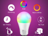 Светодиодная лампа Zigbee 18 Вт 15 Вт 12 Вт 220 В RGB+CW+WW E27 Tuya Smart Home Led Lamp работает с приложением Smartthings Alexa Hub Google Home