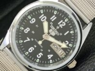 ВОССТАНОВЛЕННЫЕ SEIKO 5 AUTOMATIC 6309A JAPAN МУЖСКИЕ ЧАСЫ С ЧЕРНЫМ ЦИФЕРБЛАТОМ a427308-2 QRL-a427308