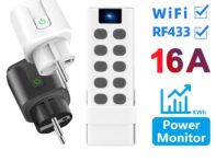 Wi-Fi Rf433 EU умная розетка 16a адаптер монитор питания беспроводной пульт дистанционного управления голосовой таймер для Google Home Alexa W-Plug1-1