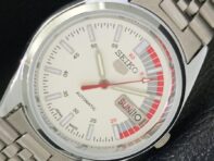 ВОССТАНОВЛЕННЫЕ JAPAN SEIKO 5 AUTOMATIC 6309A МУЖСКИЕ ЧАСЫ С БЕЛЫМ ЦИФЕРБЛАТОМ a427248-2 QRL-a427248