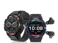 Rainbuvvy GT100 2-в-1 умные часы Bluetooth вызовы мониторинг сердечного ритма сна подсчет шагов калории спортивные часы с Bluetooth гарнитурой