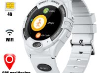 SIM 4G Call Smart Watch Умные часы для взрослых и детей GPS-позиционирование WIFI Соединение Видеозвонок 4G SIM-карта SOS для мальчиков и девочек Водонепроницаемые смартфоны белый