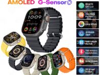HK10 Ultra 3 Smartwatch HK9 ULTRA2 MAX Upgrade ChatGPT Photo Album TWS Smart Watch AMOLED 1 ГБ NFC BT Call Heart Smartwatch для мужчин и женщин чёрный