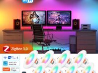 Tuya WiFi Smart Ceiling Lights ZigBee3.0 Встраиваемые точечные светильники Светодиодные светильники RGB Alexa Lamps Bluetooth Control Alexa Google Home 5W