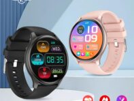 LIGE 2024 новые оригинальные Bluetooth-смарт-часы для звонков с голосовым управлением 100 + спортивный фитнес-водонепроницаемый умный браслет для Android IOS silicone strap чёрный