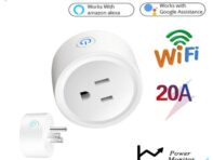 Corui Smart 20a Us Plug мобильное приложение Wi-Fi Bluetooth беспроводная удаленная розетка с монитором мощности для использования с Alexa Google Home WITH Power Monitor&100-240V&us&20A-white