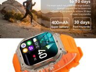 K57pro Смарт-часы Оранжевый 1.96-дюймовый экран Водонепроницаемый Телефонный звонок Длительный режим ожидания Динамик Несколько спортивных режимов для Android для IOS