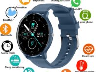 2024 Bluetooth звонок Смарт-часы для мужчин и женщин Полный сенсорный экран Спорт Фитнес-часы для мужчин IP67 Водонепроницаемый Bluetooth для Android IOS Смарт-часы для мужчин Silica gel синий