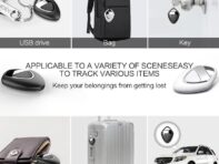 GPS Tracker Bluetooth Anti-Lost Device Pet Kids Bag Wallet Tracking for IOS Smart Finder Locator Accessories чёрный