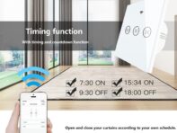 Настенный сенсорный выключатель для штор Wi-Fi 100-240 В 2