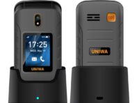 UNIWA V909T оптовая продажа 4G пожилых раскладной мобильный телефон двойной экран большой аккумулятор большой кнопки сотовый телефон функция клавиатура раскладной телефон с SOS UK plug красный