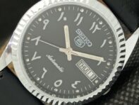 SEIKO 5 автоматические мужские восстановленные 6309A японские черные часы с циферблатом a425771-2 R1028-a425771