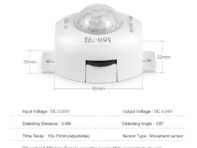Motion Sensor Light Switch DC5V 12V 24V Movement Detector Adjust Timer Automatic Switch ON OFF LED Strip Light PIR Motion Sensor
