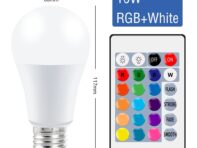 E27 Светодиодная RGB лампа-прожектор 220 В Bombillas LED 5 Вт 10 Вт 15 Вт ИК-пульт дистанционного управления Светодиодная лампа 2835 SMD Волшебная лампочка с регулируемой яркостью 110 В RGB-White-5W
