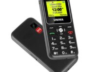 Мобильный телефон UNIWA V171 Big Button SOS для пожилых людей с большой батареей чёрный