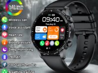 LIGE New Smart Watch Men s Bluetooth Calling Heart Rate Detection Sports Waterproof Smart Watch silicone strap чёрный