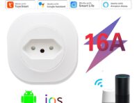 Бразильское приложение Tuya Wi-Fi Smart Socket Голосовое управление Поддержка Google Home Alexa Plug Timing Power Monitor Розетка Бытовая техника 100-240V&us-Wall Socket